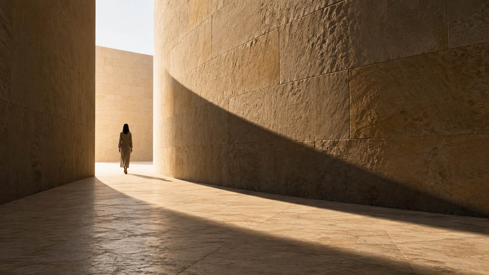 A path through sculptural sandstone forms